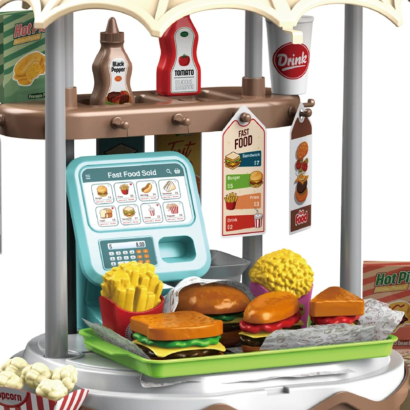 Comida Rápida Carrito De Hamburguesas Juguete Carrito De La Serie