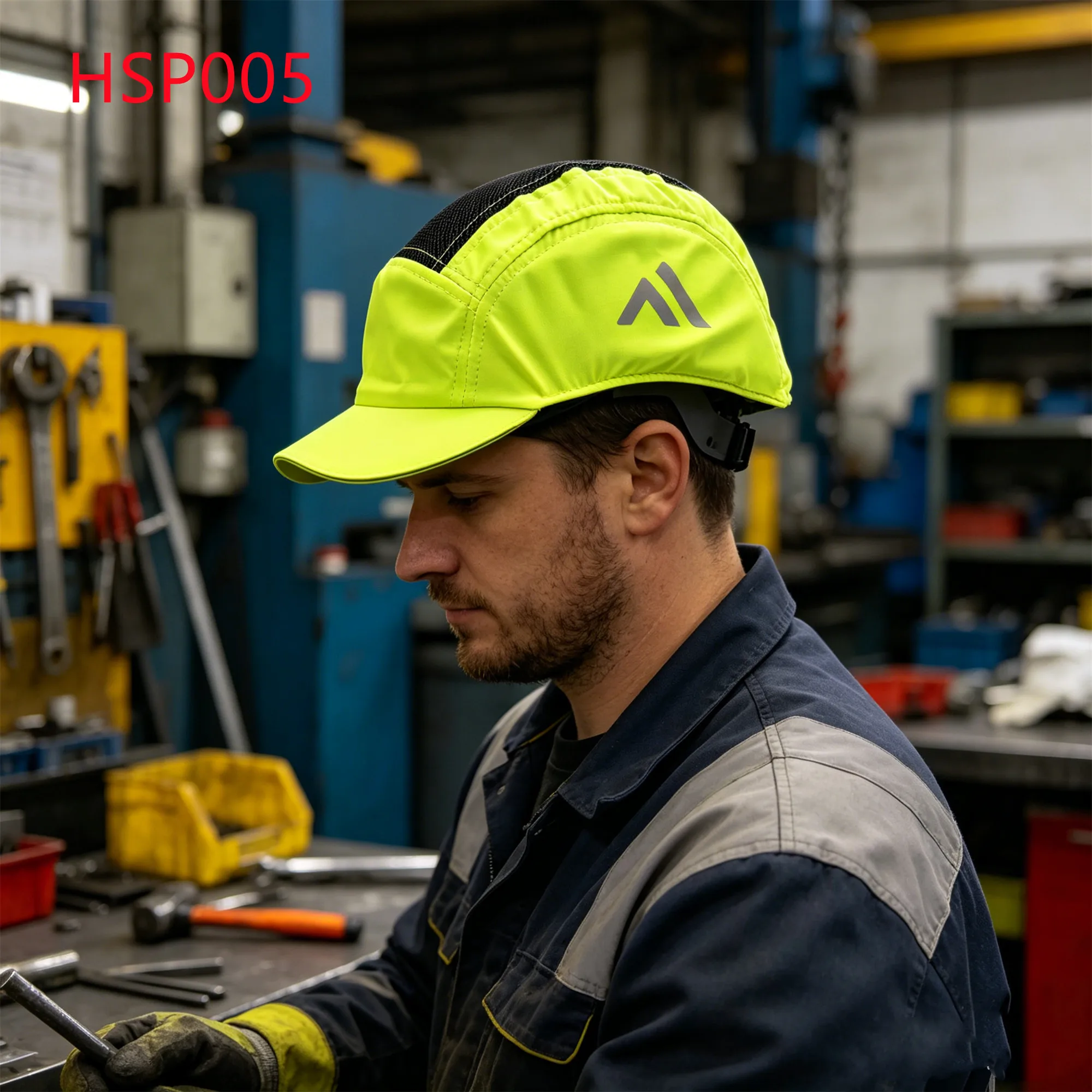 LXG,Port Light Operation Head Collision protection Fluorescent Yellow Bump Caps Non-slip Inner Band Light Safety Helmet HSP005