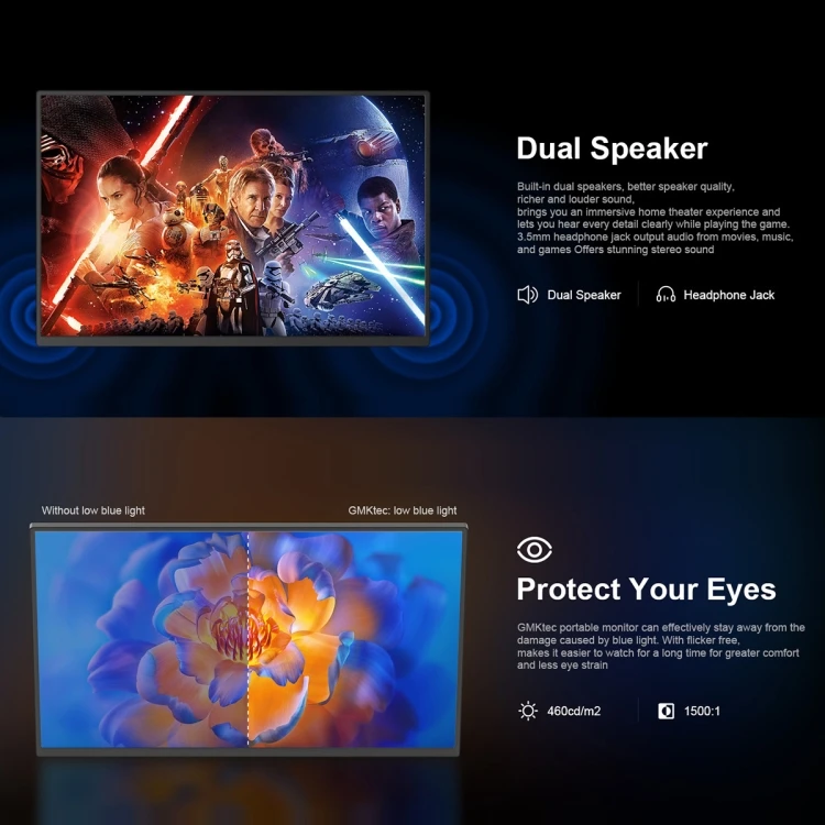 新製品売れ筋GMK KD4 14インチHDR1080P IPSスクリーンポータブル