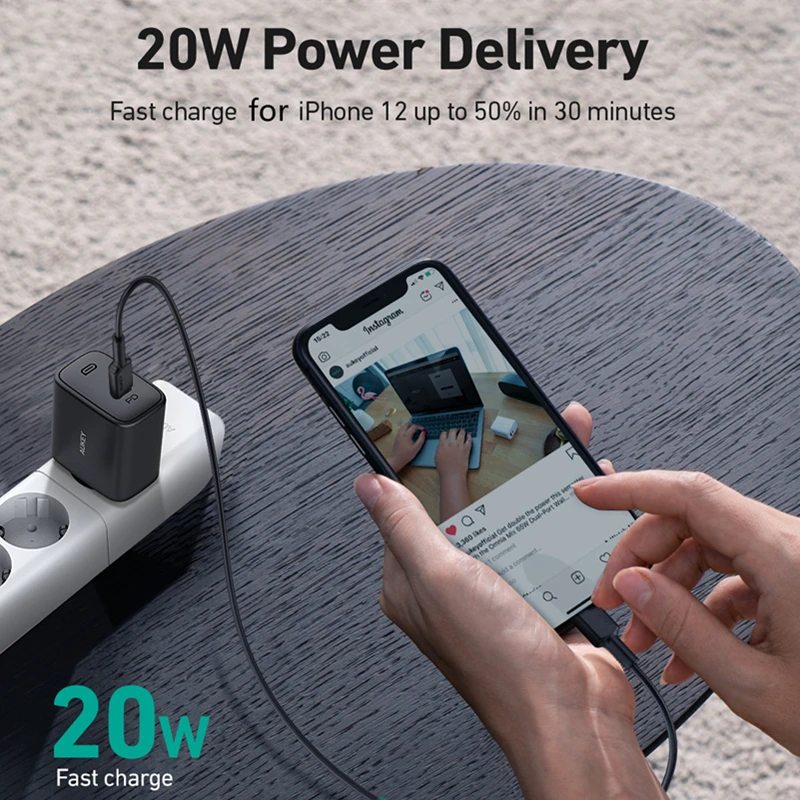 Aukey Pa-f1s Swift 20w Usb C Fast Charger For Iphone Power Delivery 3.0 Pd  Charger Adapter Usb C Inverter Wall Charger - Buy 20w Usb C  Charger,Delivery 3.0 Pd Charger,Inverter Charger Product