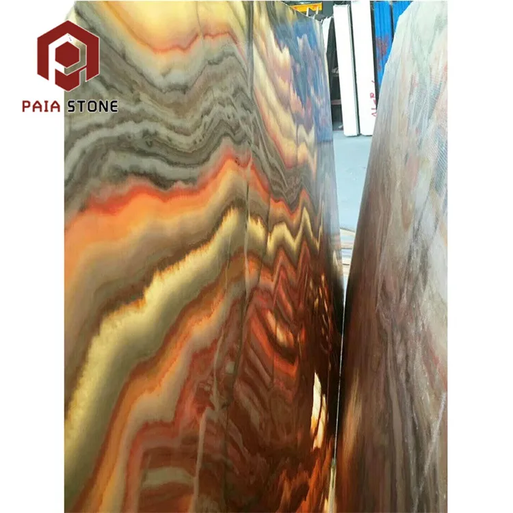 product exotic mexico red mixed color type of marble onyx slab light onyx wall design-0