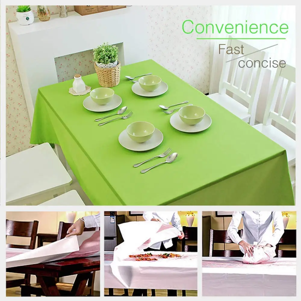 Wholesale Solid Color PEVA Plastic Tablecloth Durable Stylish