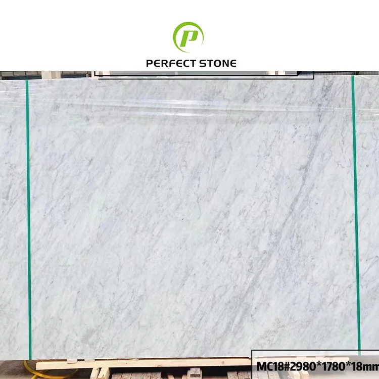 Polished glazed Natural carrara marble stone slab interior wall Tile white marble for countertop - marble-slabs