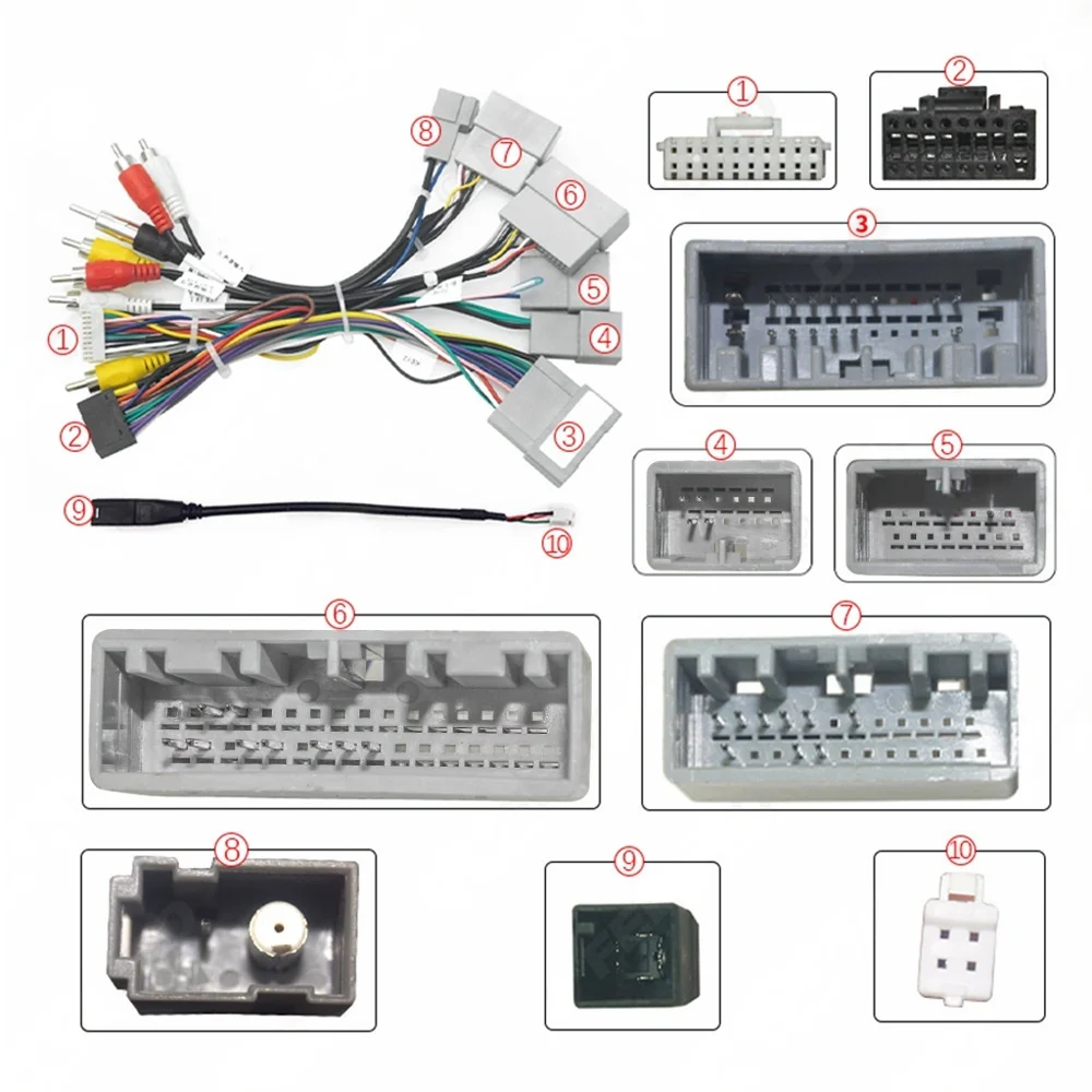 ISO Cable Adapter CAN Bus Decoder Box Plug Connector Car Android Radio Wiring Harness for Honda CRV CIVIC