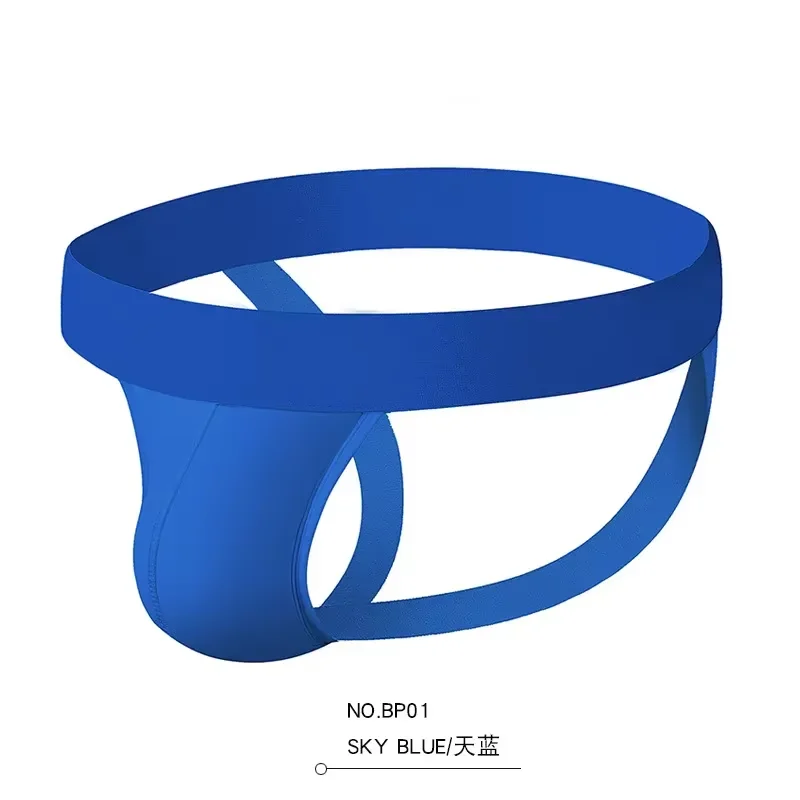 Hot Selling Male Sexy Briefs Nylon Jockstrap Athletic Supporter Erotic Breathable Thong for Gay