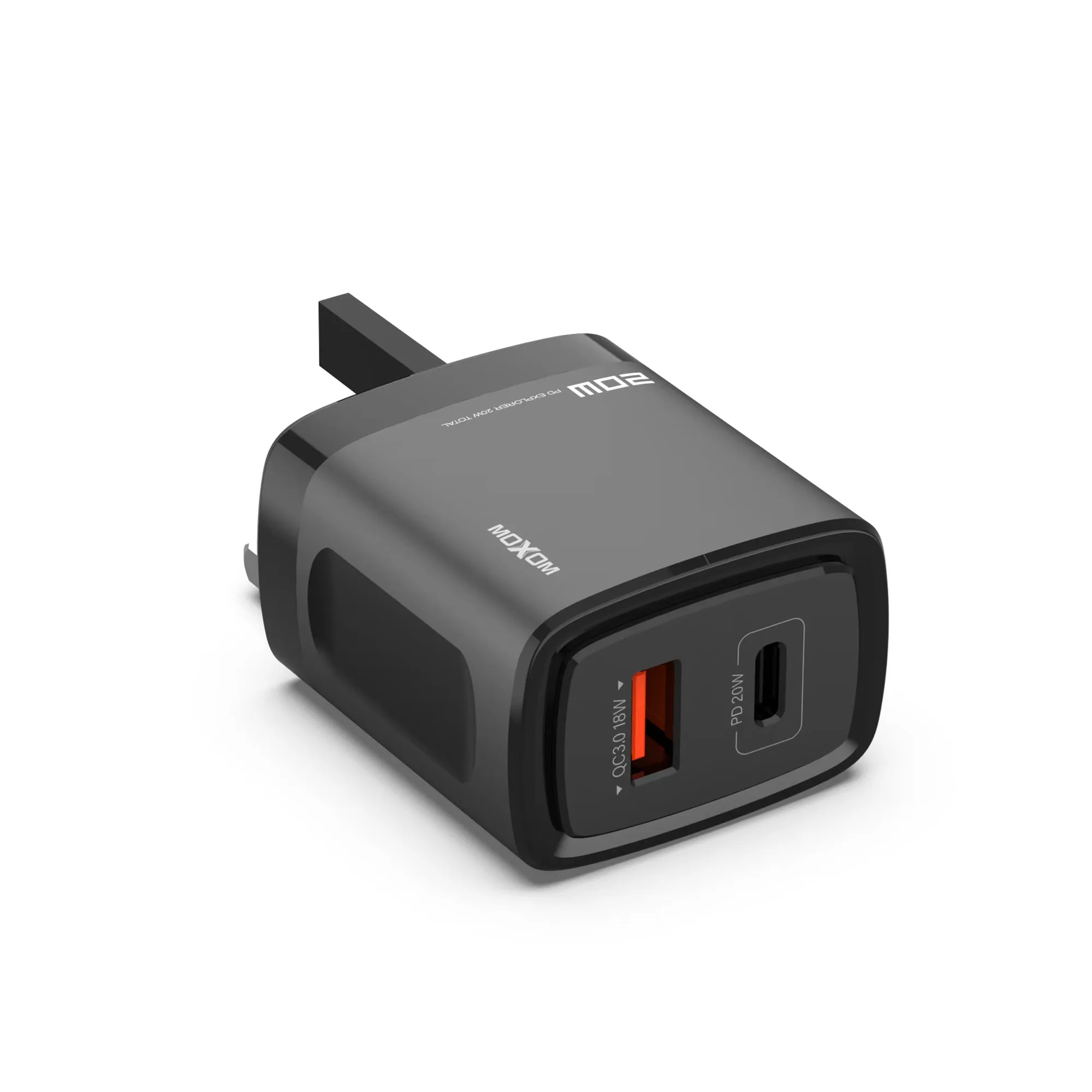 MOXOM PD 20W Type C Dual Ports Home Charger USB C Fast Charging  Sublimation Phone Charger for Mi