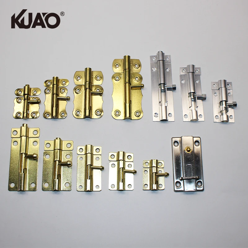Assorted Finish Size Door Bolts Durable Hardware for Furniture Cabinet Door Security Locking