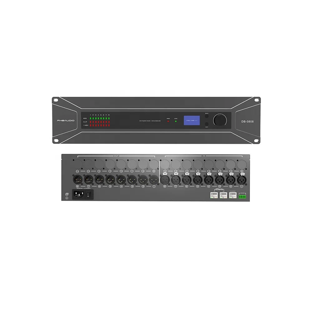 Professional Audio & Video Dante Interface 8 Channel With Rs232 Aes67