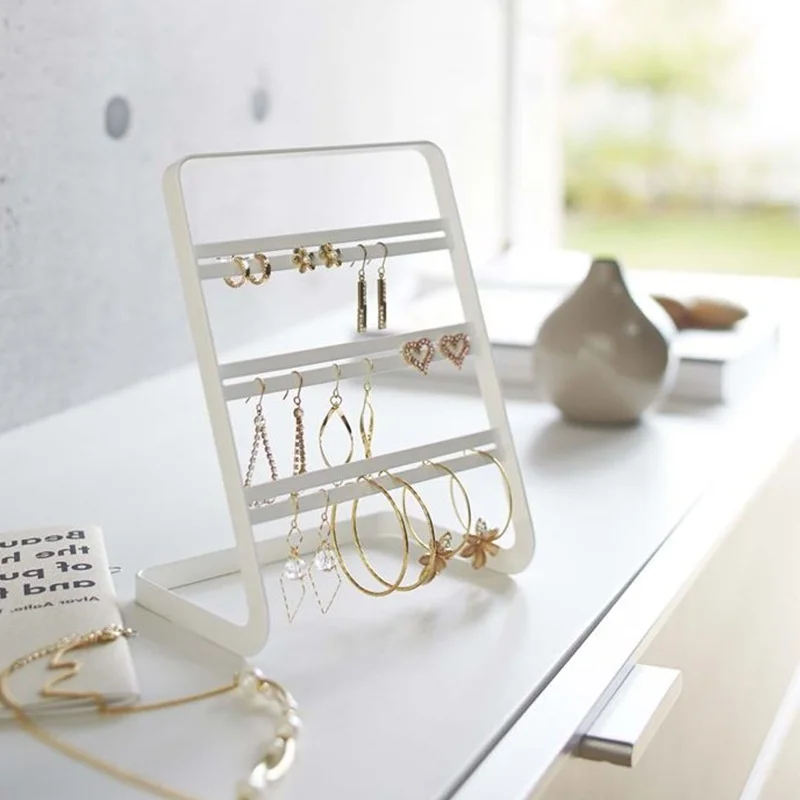 Kovinska omarica za shranjevanje nakita, dekorativna izložbena polica, ustvarjalna omarica za ušesne sponke in prstanke, namizni stojalo, držalo za narukvice