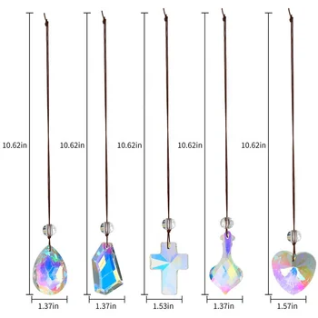 Chandelier Crystals Prisms Chakra Pendant Christmas Ornament Home Decor Gifts Garden Decoration Sun Reflected