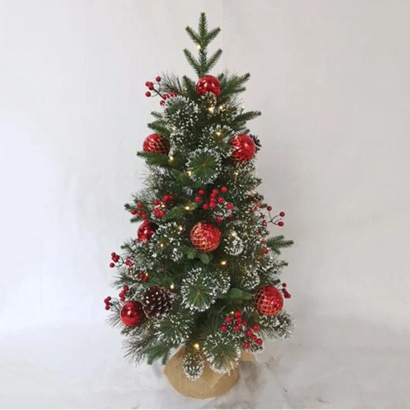 Mini Tabletop Christmas Tree Festively Decorated for the Holiday Season