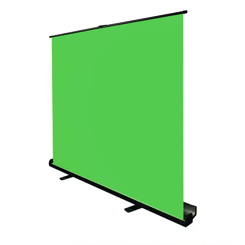 Best Collapsible Canvas Photo Background Backdrop Green Floor Rising Green Screen Background with Stand for Video Conference