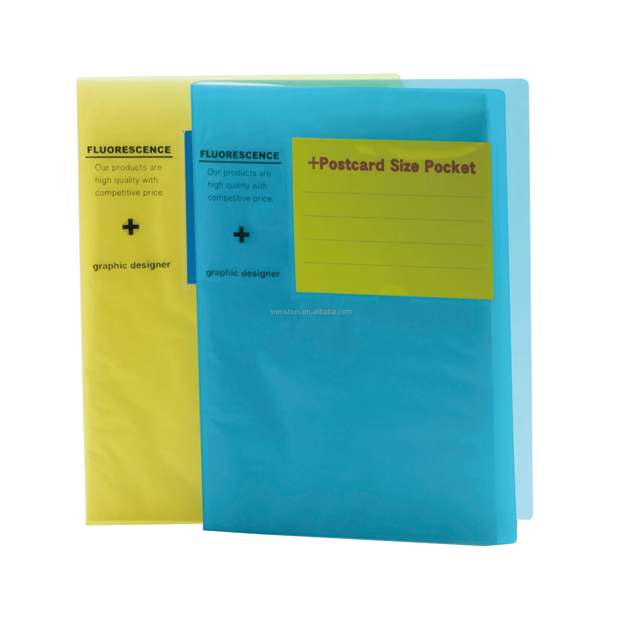 2021 Plastic Business Card Display Book with Transparent Sheet Protector