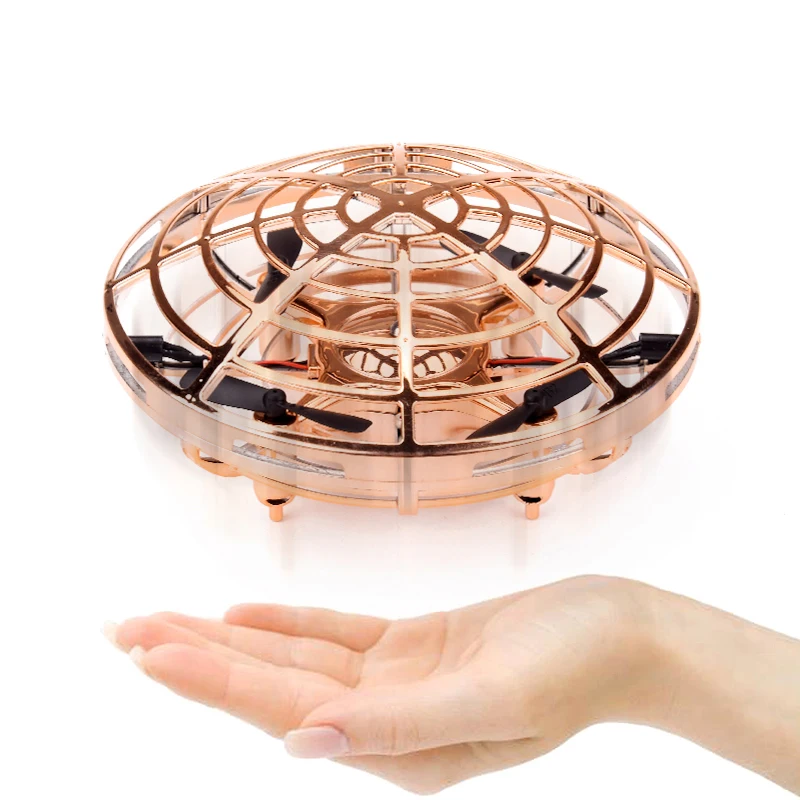 Игрушка Летающая с ручным управлением вращающаяся игрушка 360 светодиодная подсветка маленький домашний вертолет в форме НЛО игрушка-Дрон