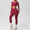 7104 long sleeve 7100 trousers suit-carmine