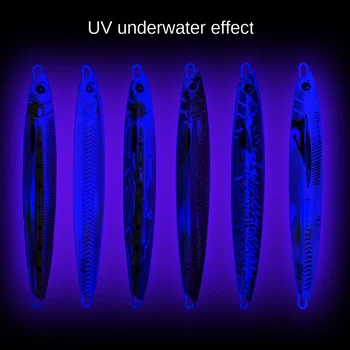 Bestseller Slow-Jigging Iron Plate Lead Fish UV 3D-Printed Lure Sea Fishing Boat Fishing Mackerel Metal Artificial Bait – Metal Jig – view 3