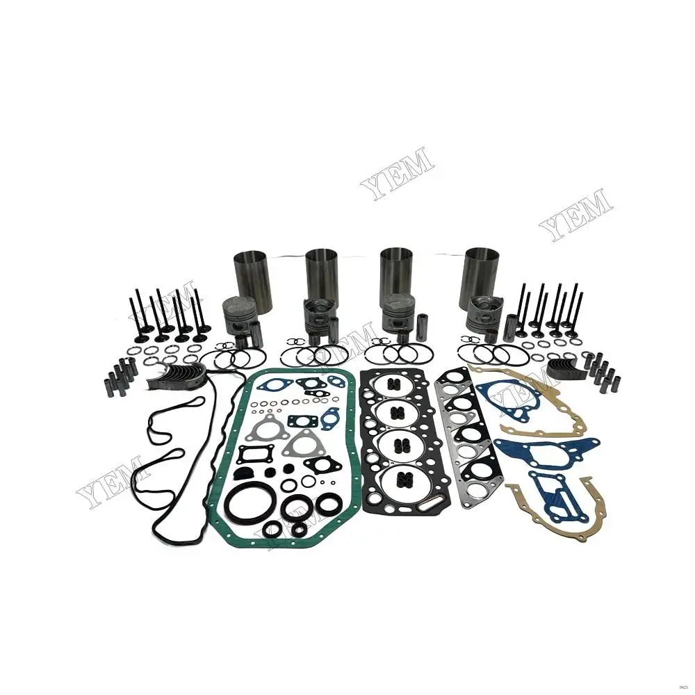 4D56 Overhaul Repair Kit With Valves Engine Bearings Cylinder Liner Piston Rings Full Gasket Kit for Mitsubishi