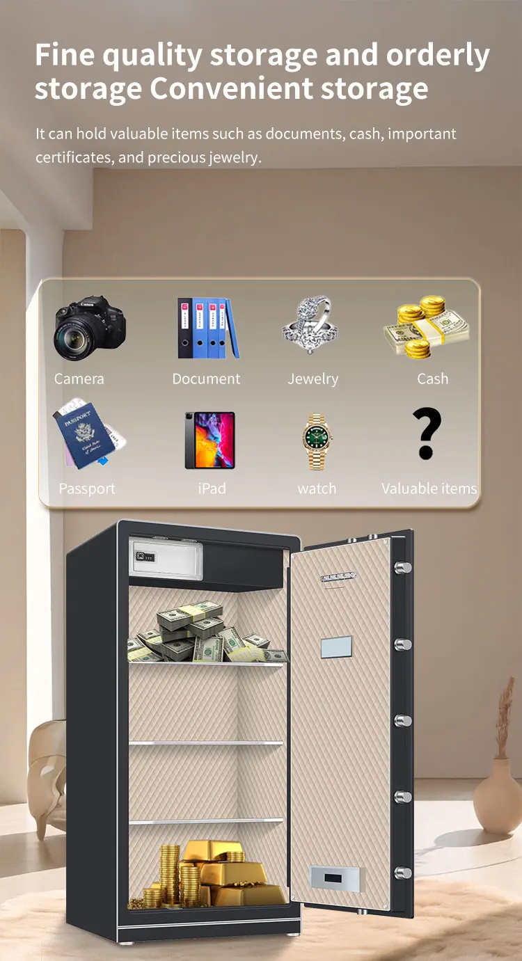 CEQSAFE Digital Password & Fingerprint Access All-Steel Home Office Safe Facial Recognition Anti-Theft WiFi Safe Box details