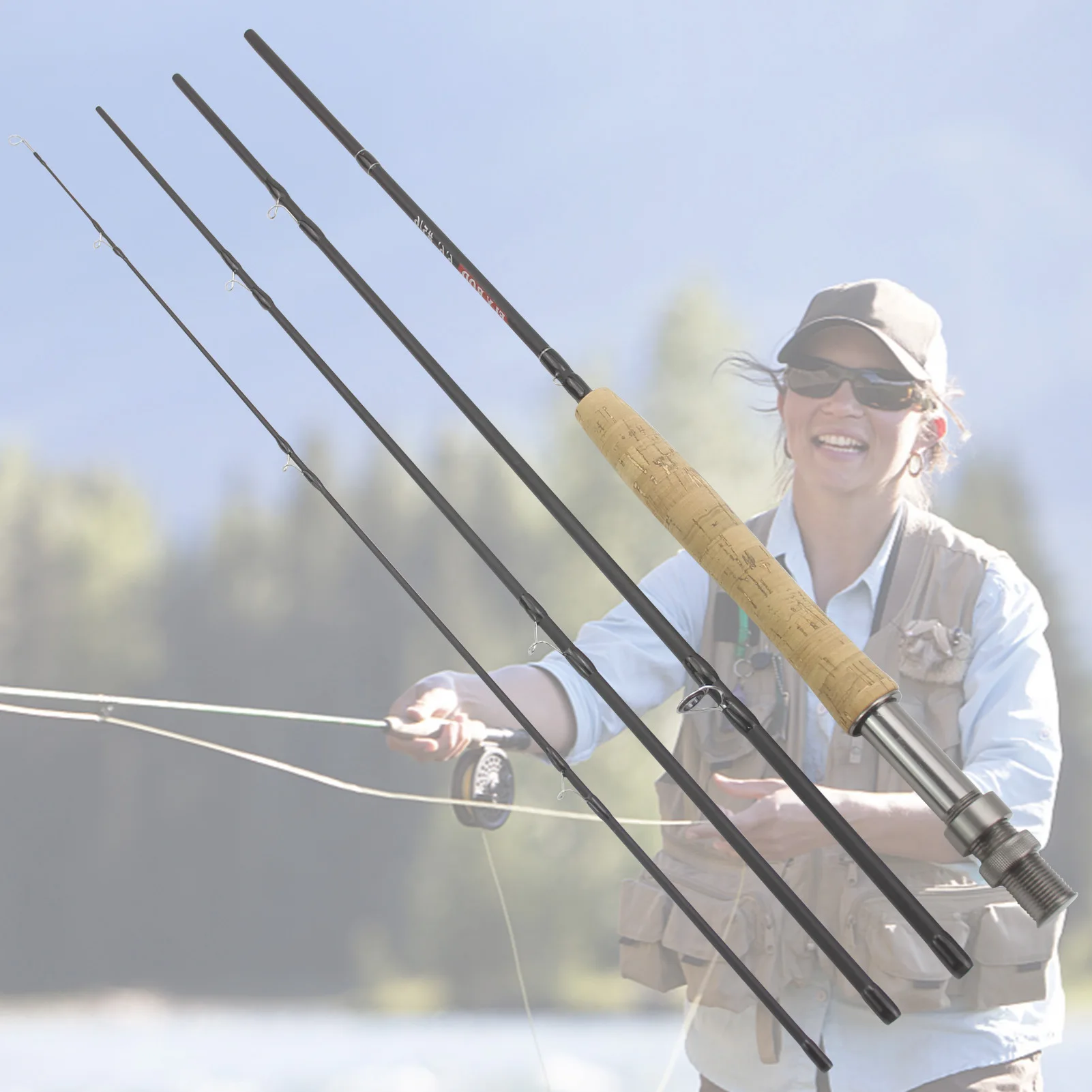 Sections Carbon Blank Fly Fishing Rods Feet in Stock 3/4