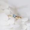 Gold blue diamond