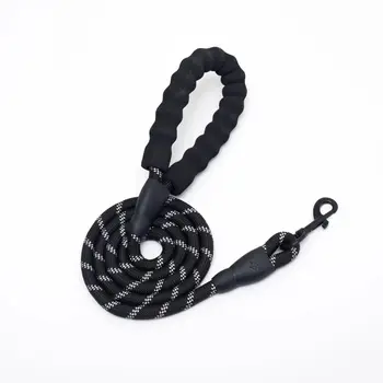 Hot sales High Quality Durable Nylon Paracord Strong Rope Dog Reflective Leash Padded Handle Pet Leads