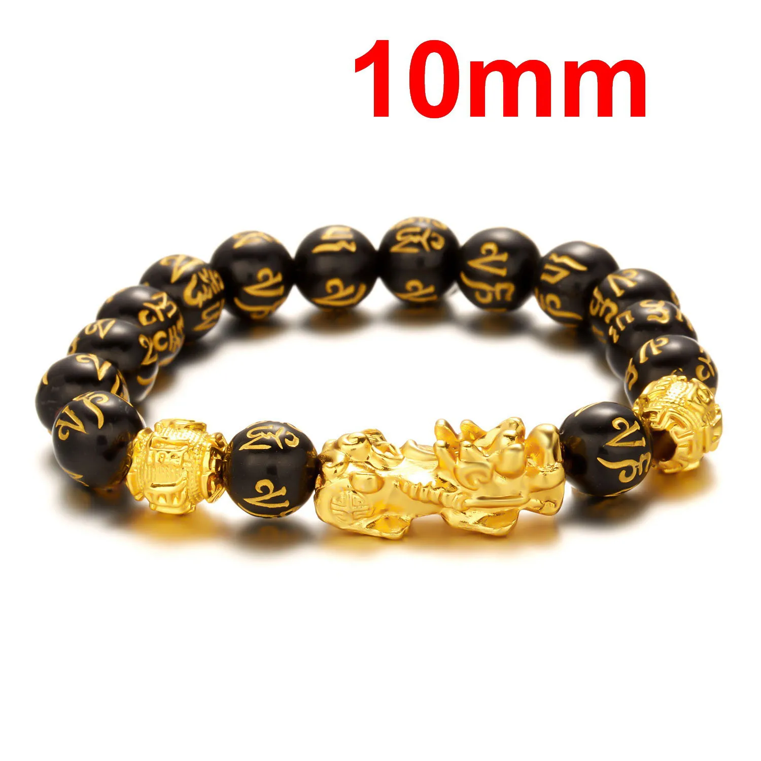 2024 Adjustable Feng Shui Lucky  Wealth Bead Bracelet with Hand Carved Amulet Bead Feng Shui Pi Xiu Pi Yao Bracelet