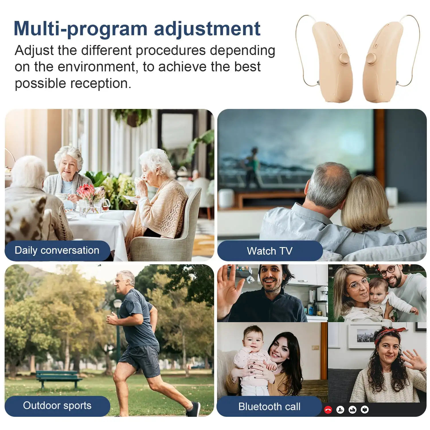 Bluetooth Ric 16channel Behind The Ear Hearing Aids For The Deaf