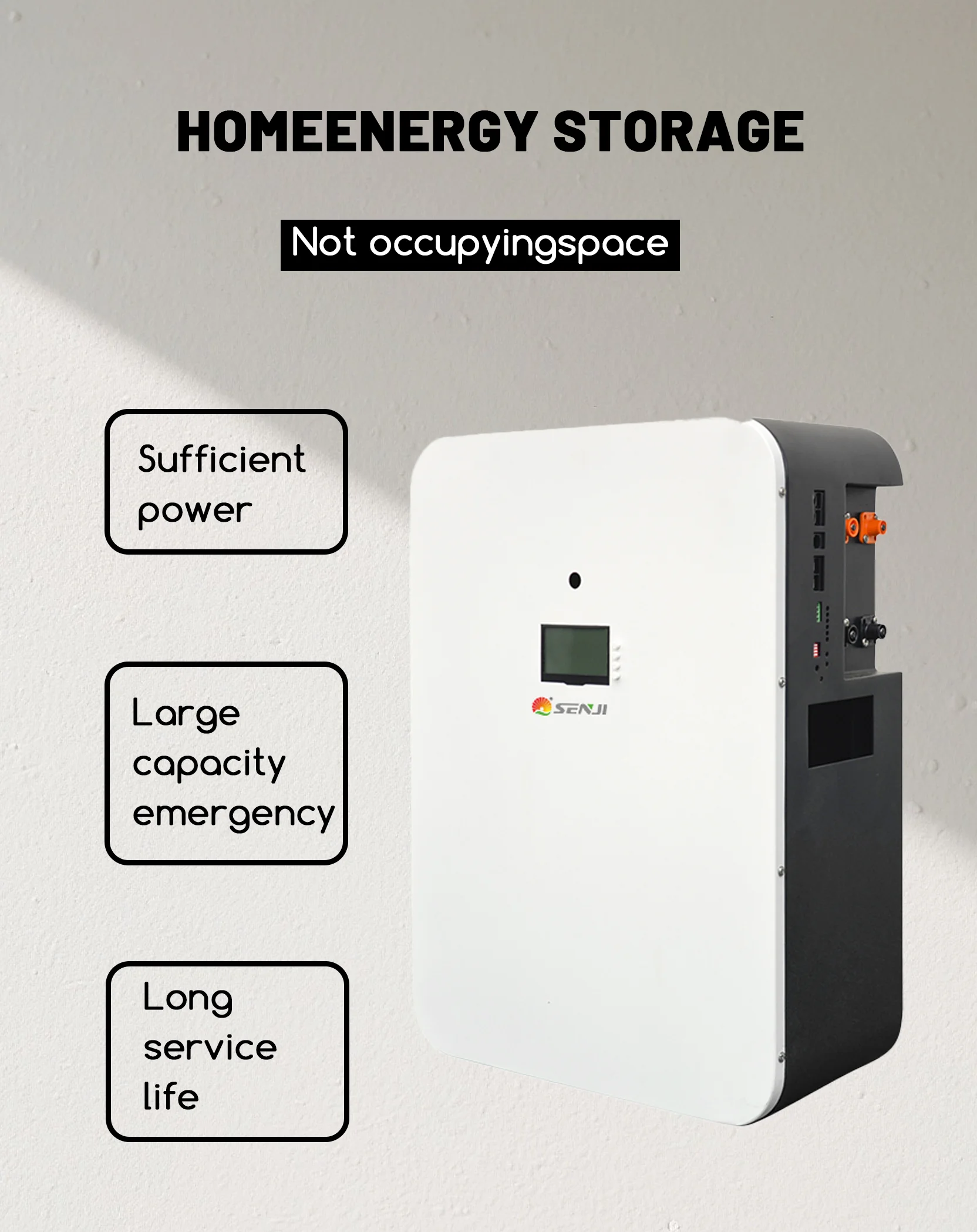 product wall mounted 5kwh solar power generation system with 512v 100ah lithium iron phosphate battery  connection can port-3