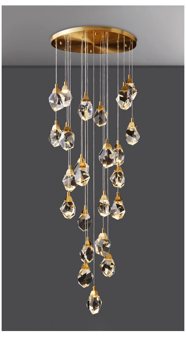 装饰饭厅灯豪华水晶复式楼梯灯创意床头小装饰吊灯现代