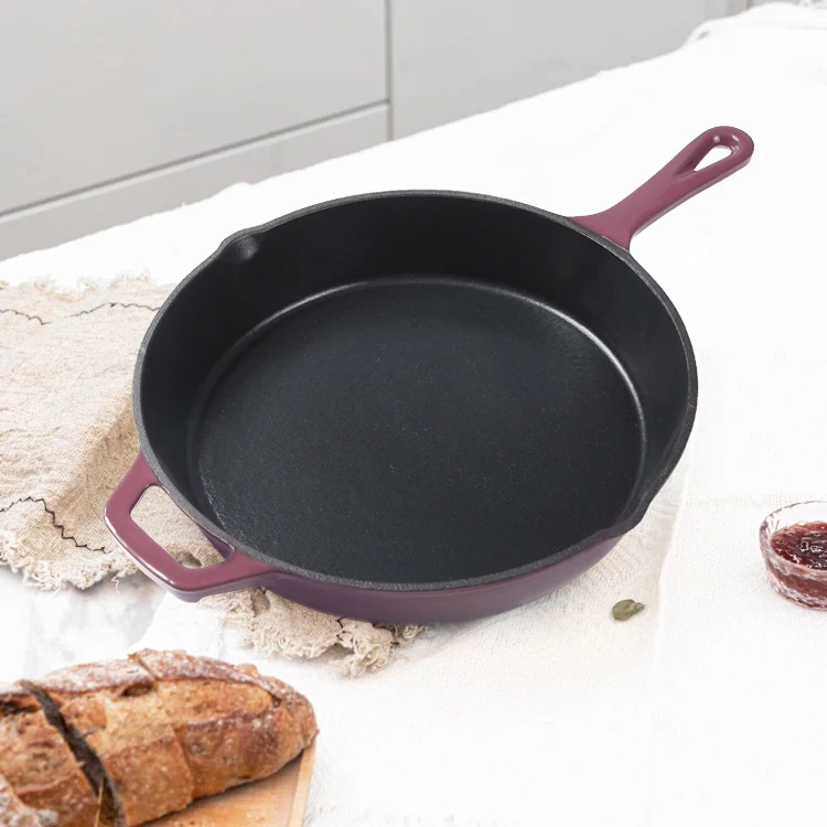 Home Kitchen Enamel Coated Cast Iron Non Stick Cooking Pots And Pans