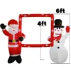 Santa Claus & Snowman Inflatable Frame