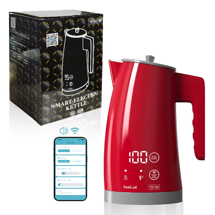 Custom Packaging Box Design Tetera Hervidor Electrica Inteligente Wifi Cool Touch Hot Water Boiler Electric Kettle for Hotel
