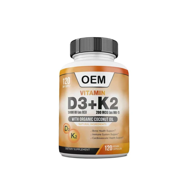 OEM Support Vitamin D3 Vitamin K2 Capsules Vegan Calcium Magnesium Supplement