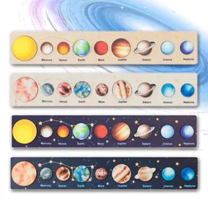 Puzzle Toy 8 Planets of the Solar System Educational Toys Jigsaw 3d Wooden Customize Mosaic Preschool Brain Teaser Montessori