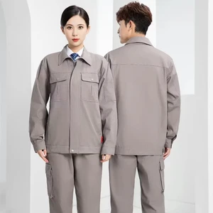 Summer Long Sleeve Cotton Car Repair Workshop Work Clothes suit Breathable Cotton Comfortable and Durable for Men and Women