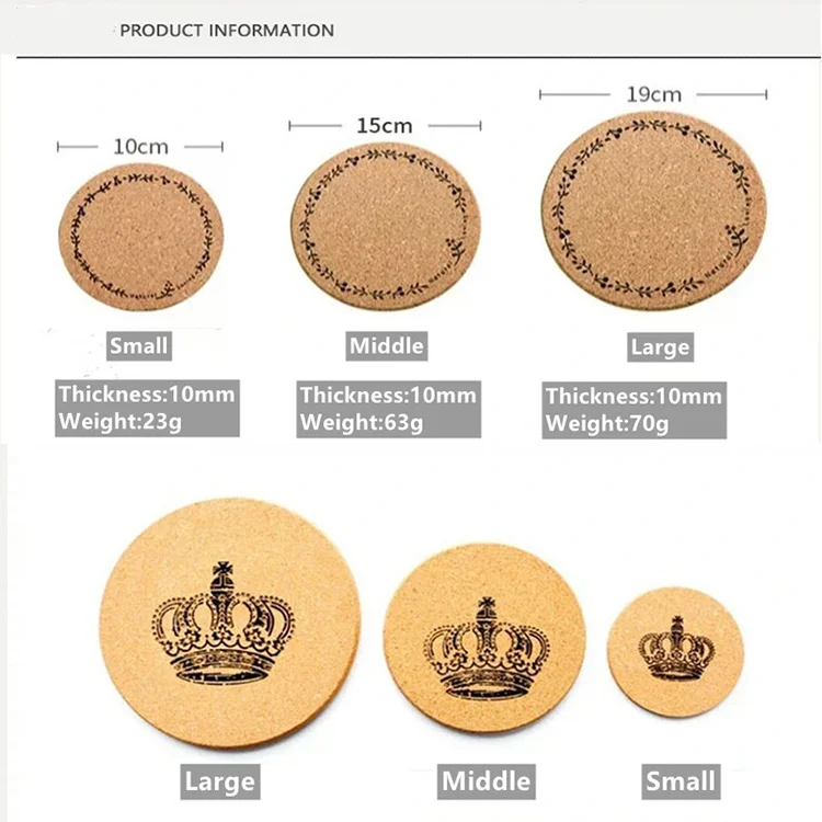 Factory Wholesale Cork Coasters With Metal Holder Set Ecofriendly