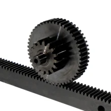 Stock CNC machine high quality M2 black spur gear rack and pinion gears