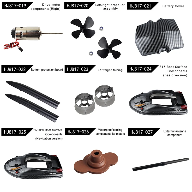 HJ817 RC Boat Accessories - High Performance & Eco-friendly