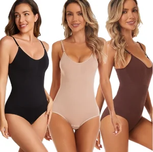 Hot Sale Plus Size Women's Seamless Bodysuit Briefs Open Crotch Butt Lifter Tummy Control Shapewear 1 Sold-Made Jersey Fabric