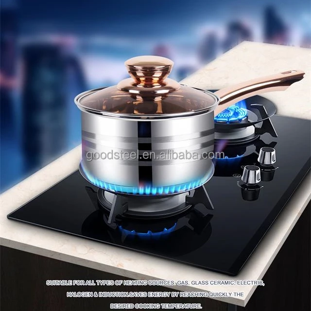 Cooking Pot Set Stainless Steel Cookware 5 Ply Induction Bottom 16/20/24CM