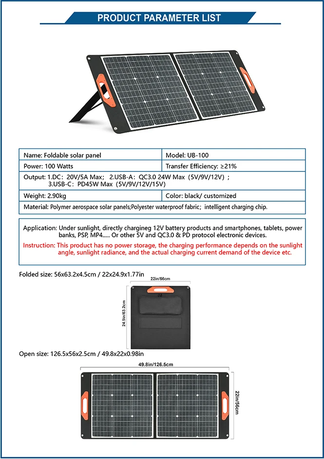 KOLINK 100W Solar Panel Detail 1