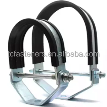 Heavy Duty Zinc Plated Carbon Steel Clevis Pipe Clamp Hanger 3/4"-6" 2. ...