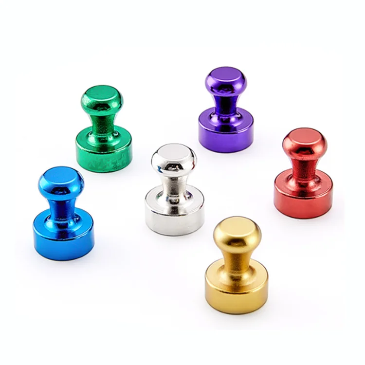 Balin Colored Refrigerator Office Magnetic Neodymium Push Pin Magnets Whiteboard with Strong Holding Force for Kitchen