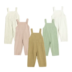 Factory Direct Newborn Infant Toddler Summer Suspender Trousers Woven Comfortable Baby Overalls