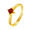 JH0211Yellow Gold-5Garnet