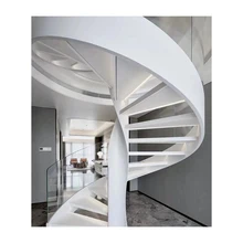 Modern Design Wrought Iron Spiral Staircase Easy Large Steel Structure Indoor Use-for Hotels Villas Apartments Weddings