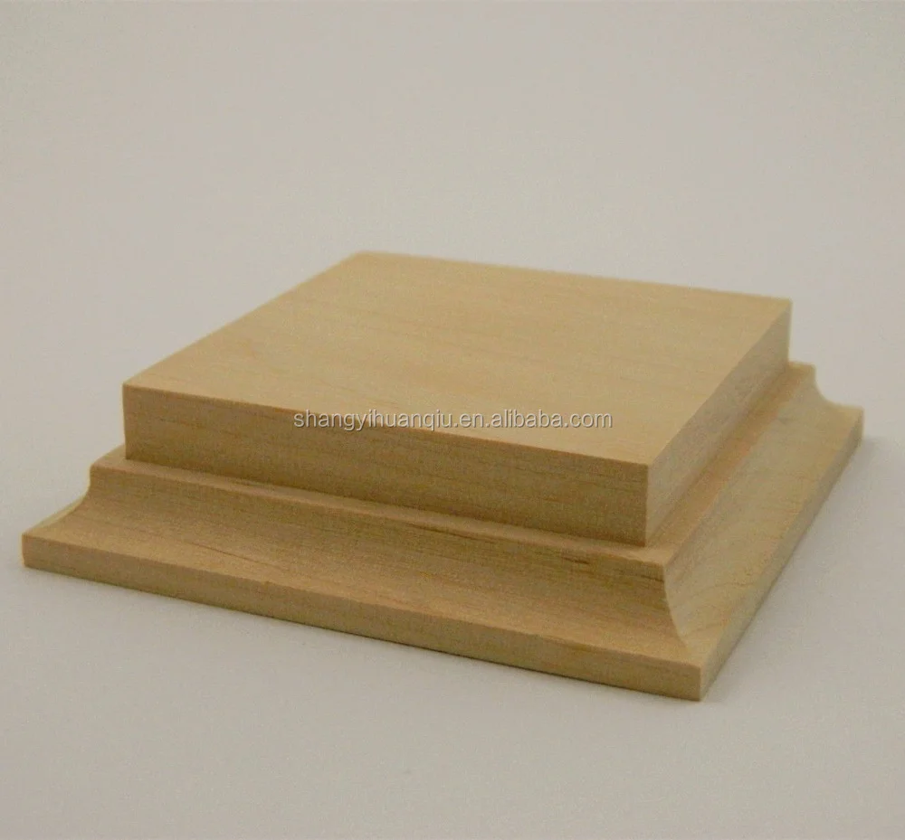 Base per Statua per Piante da Interni Base quadrata in legno massello Fiore Artigianato in vaso Decorazione Statua di Buddha Staffa Espositore for piante in vaso Base del Piedistallo per Espositori pe