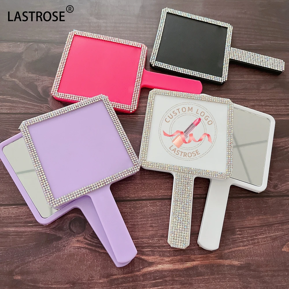 Custom Handheld Mirror Square Heart Shape Mirror Wholesale Eyelash