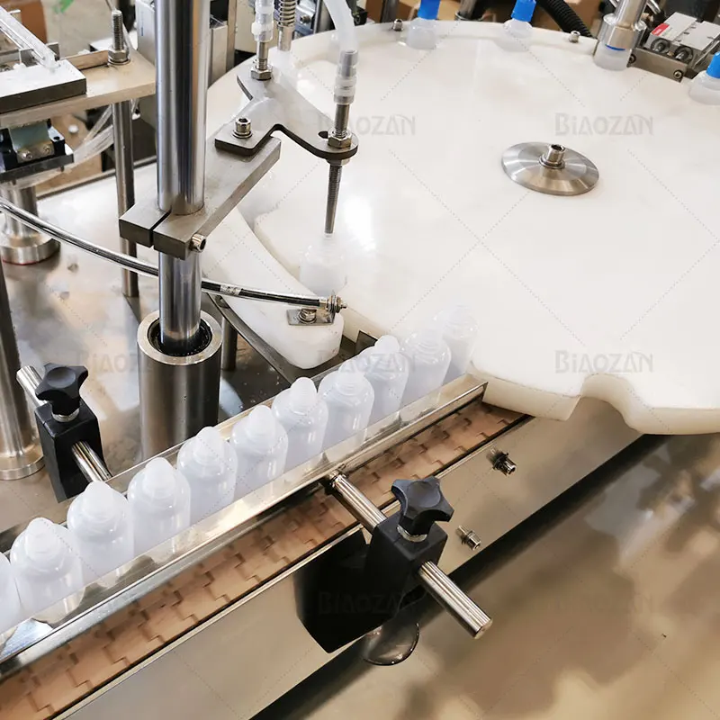 
Alibaba, золотой поставщик, 20 мл, автоматическая машина для наполнения и закупорки жидких электронных бутылок 