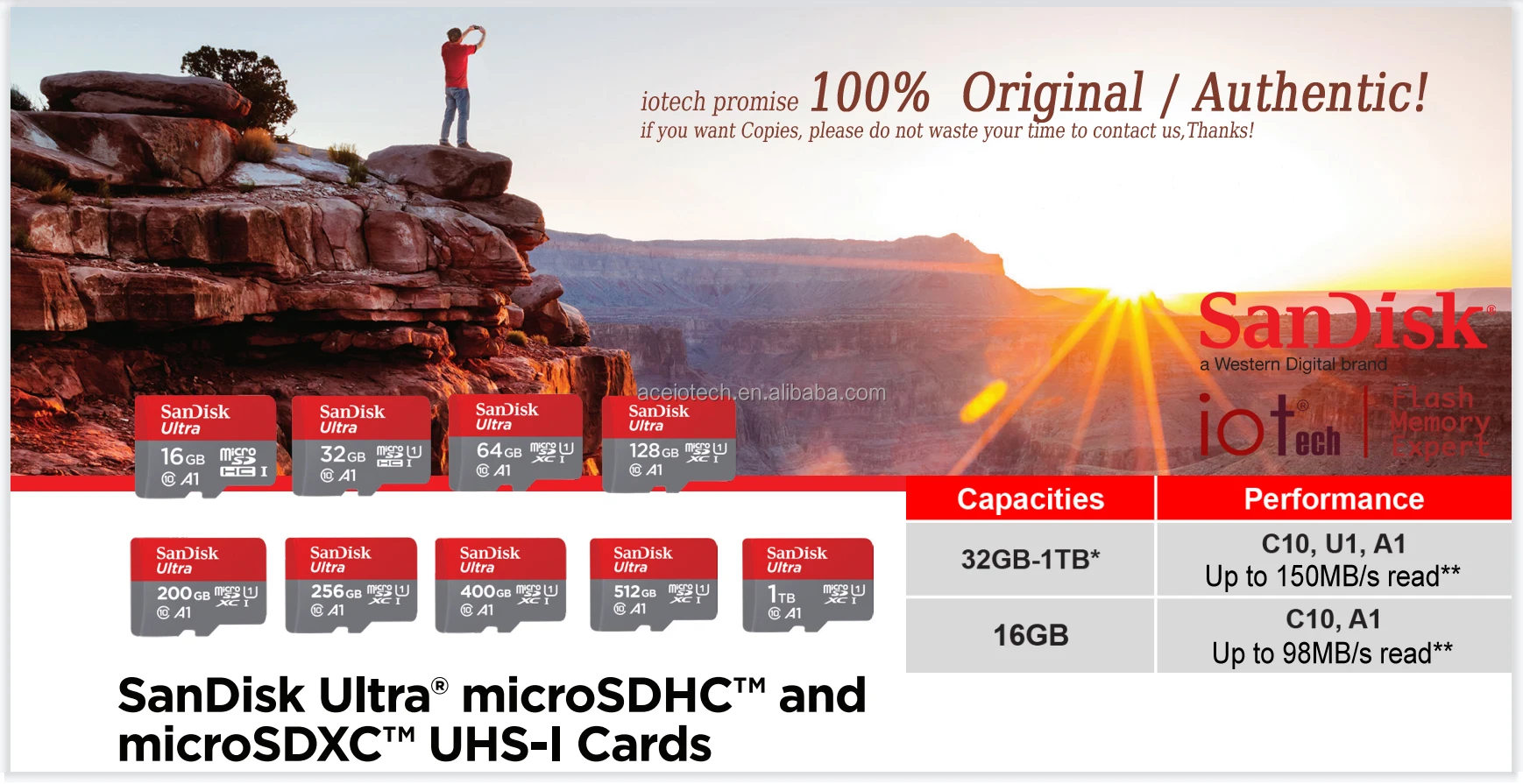 Authentic Sandisk Ultra C10 Sdsqunc 32gb 64gb 128gb Sd Memory Micro